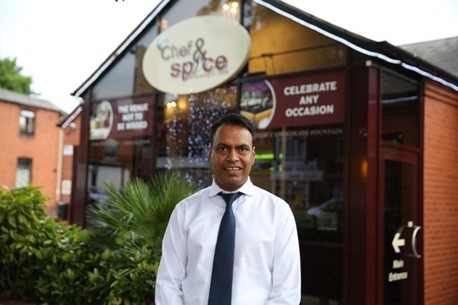 Picture of Syed outside the Chef and Spice